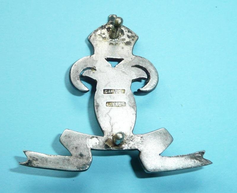 Indian Army - South Waziristan Scouts Silver Cap Badge - Maker Marked Barton — image 3