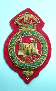 Loyal Suffolk Hussars (LSH) Officer's Bullion Beret / Side Cap …