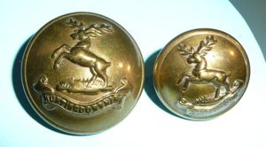Huntingdonshire Cyclist Battalion Pair of Officer's Buttons