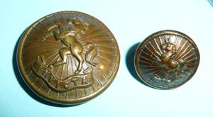 Kent Cyclist Battalion (KCB) Pair of Officer's Buttons