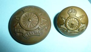 WW1 Army Cyclists Corps Other Rank's Pair of Brass Buttons