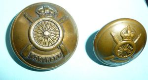 Northern Cyclist Battalion (NCB) Pair of Officer's Buttons