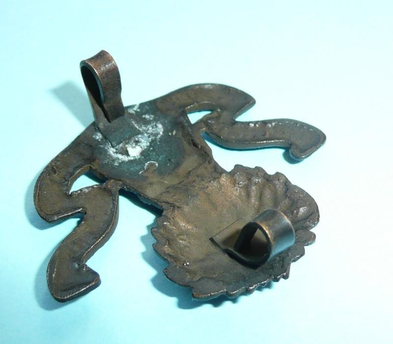 Scottish Lothians & Berwick Horse Imperial Yeomanry Officer 's OSD Bronze Cap Badge - Blades — image 5