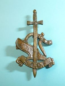 WW2 Sudan Auxiliary Defence Force (SADF) Cast Brass Cap Badge