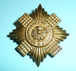Scots Guards Gilding Metal Brass Cap Badge