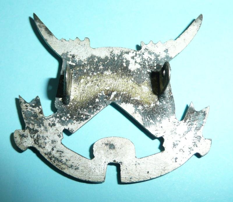 Indian & Pakistan Armies - Khyber Rifles White Metal Cap Badge — image 2