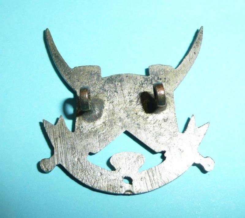 Indian & Pakistan Armies - Khyber Rifles White Metal Collar Badge — image 2