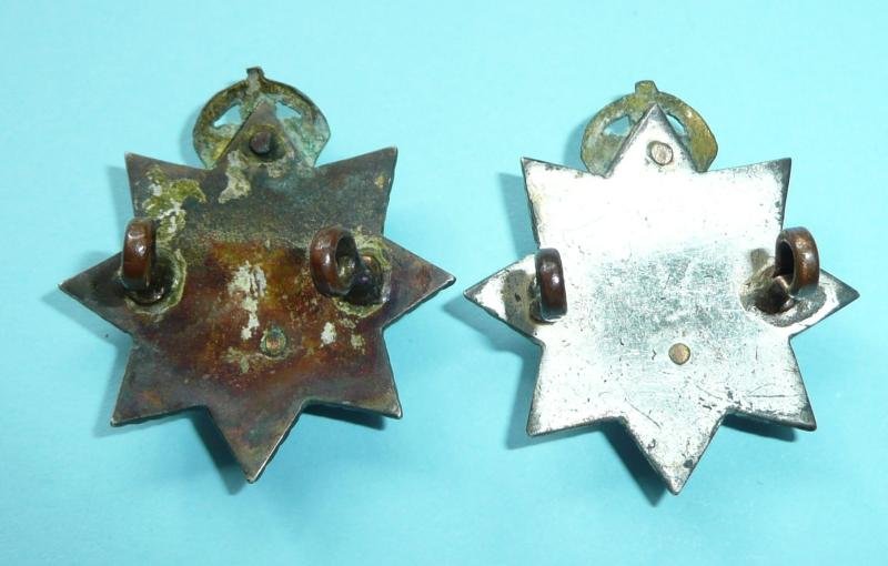 East Surrey Regiment Officer's Matched Pair of Collar Badges — image 2