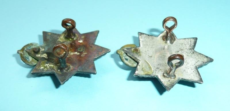 East Surrey Regiment Officer's Matched Pair of Collar Badges — image 3