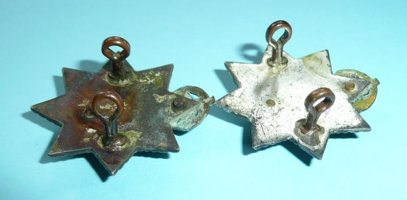 East Surrey Regiment Officer's Matched Pair of Collar Badges — image 4