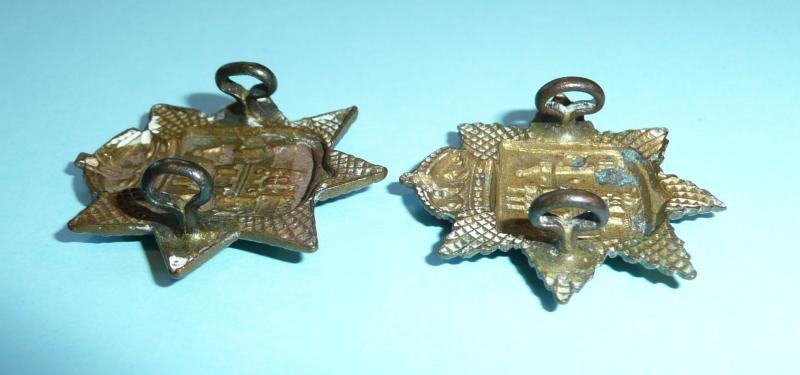QVC Victorian East Surrey Regiment Other Ranks Matched Pair of Brass Collar Badges — image 3