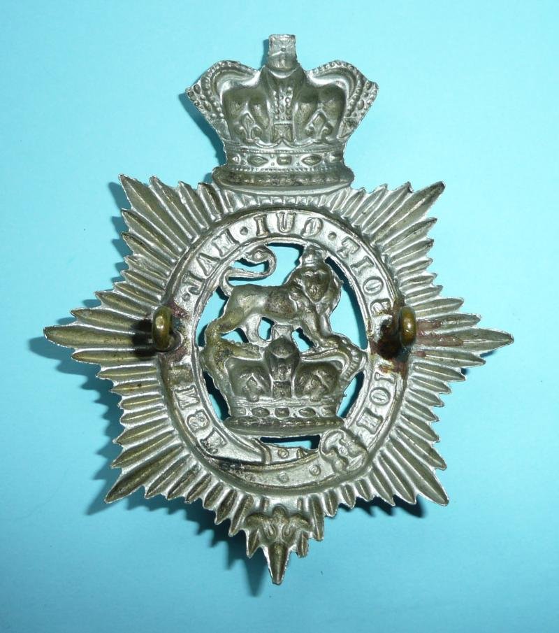 Victorian QVC Militia Battalions Universal Other Ranks White Metal Shako Badge — image 2
