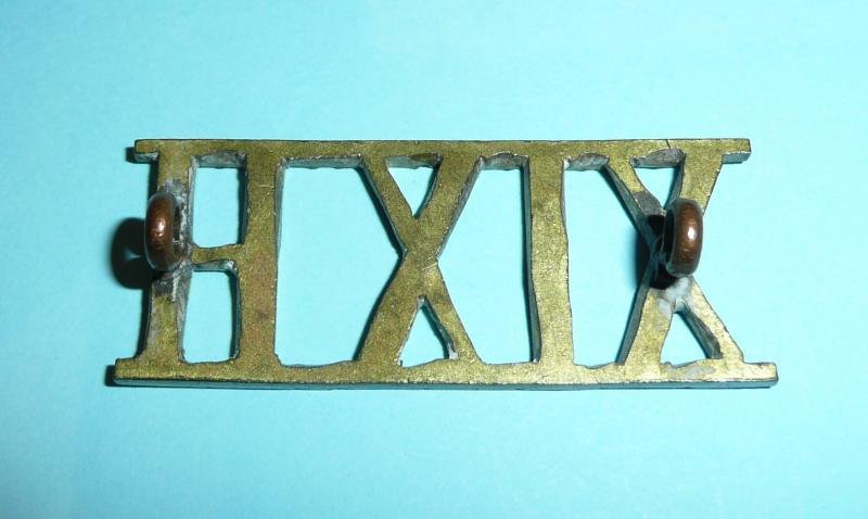 XIXH - 19th Hussars (Alexandra PWO) Officer's Shoulder Title, Pre 1908 — image 2