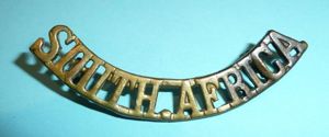 WW1 / WW2 South African Forces Brass Shoulder Title