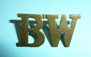 BW Barrack Warden Large Brass Cap Badge, Collar Badge & …