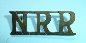 South Africa - NNR (Northern Rhodesia Regiment) Brass Shoulder Title