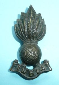 Indian Artillery Officer's OSD Bronze Cast Collar Badge
