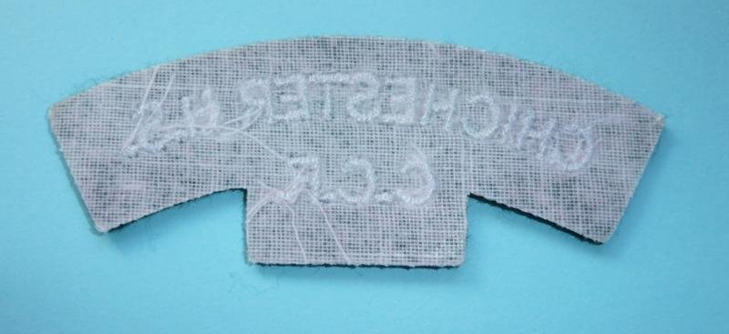 Chichester High School CCF Woven Felt Cloth Shoulder Title — image 2