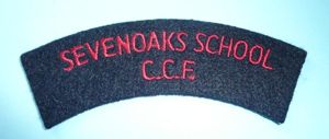 Svenoaks School CCF Woven Felt Cloth Shoulder Title
