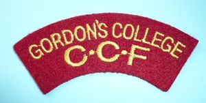 (Robert) Gordon's College (Aberdeen, Scotland) CCF Woven Felt Cloth Shoulder …