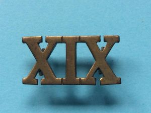 Indian Army - XIX 19th Punjabis Officer's Brass Shoulder Title