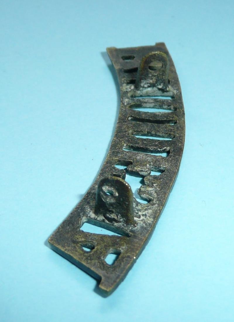 WW2 Southern Africa - Rhodesia Theatre Made Cast Brass Shoulder Title — image 4