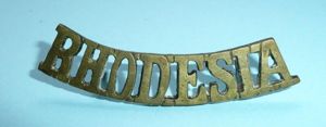 WW2 Southern Africa - Rhodesia Theatre Made Cast Brass Shoulder …