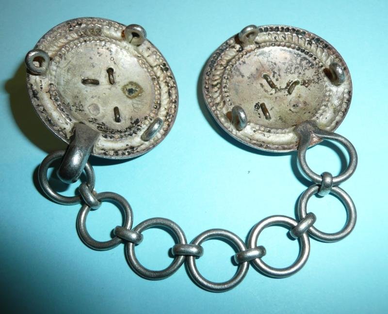 Victorian Militia Light Infantry Officers Cape Cloak Silver Plated Clasps & Chains — image 4