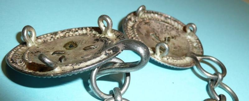 Victorian Militia Light Infantry Officers Cape Cloak Silver Plated Clasps & Chains — image 5