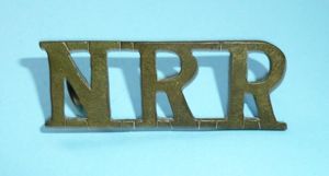 WW1 South Africa - NNR (Northern Rhodesia Rifles) Brass Shoulder …