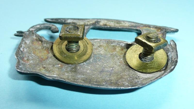 19th Royal (Queen Alexandra's Own) Hussars Officer's Silver Plated Cross Belt Ornament Badge — image 3