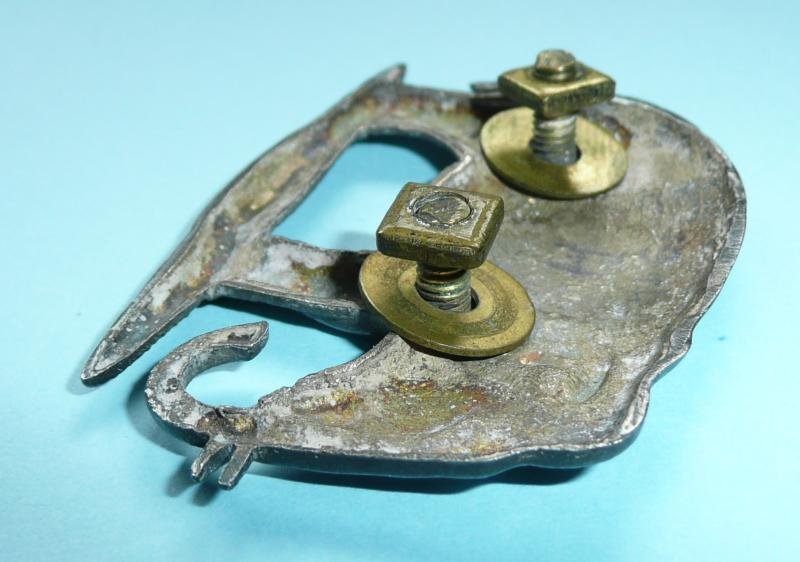 19th Royal (Queen Alexandra's Own) Hussars Officer's Silver Plated Cross Belt Ornament Badge — image 4