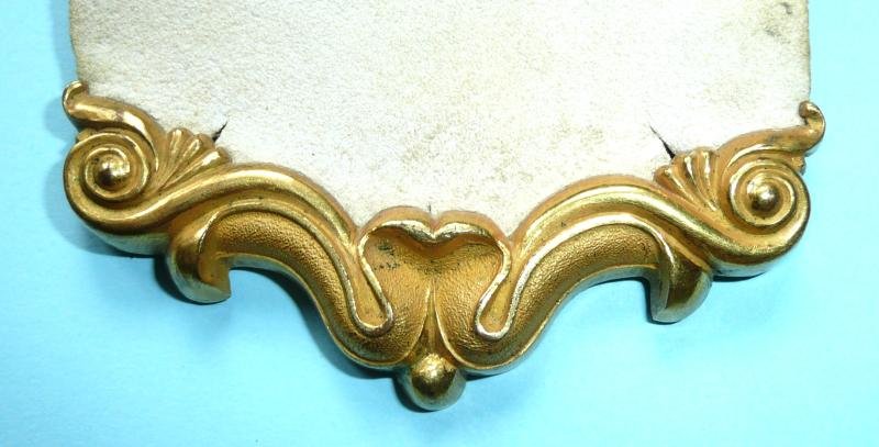 Northumberland Fusiliers Colour Belt Fire Gilt Ornaments On original White Leather Belt End — image 4