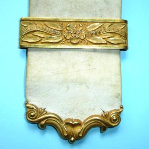 Northumberland Fusiliers Colour Belt Fire Gilt Ornaments On original White …