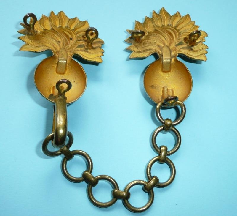 Fusilier Officers Gilt Brass Greatcoat / Cape Cloak Chains — image 3