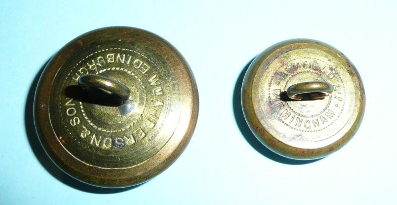 Highland Cyclist Battalion (HCB) Pair of Officer's Gilt Brass Buttons — image 2