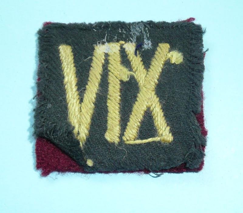 WW2 - XIV West Yorkshire Regimental Shoulder Flash Designation Woven Cloth Patch Arm Badge — image 2