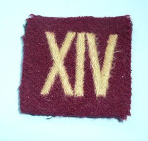 WW2 - XIV West Yorkshire Regimental Shoulder Flash Designation Woven …