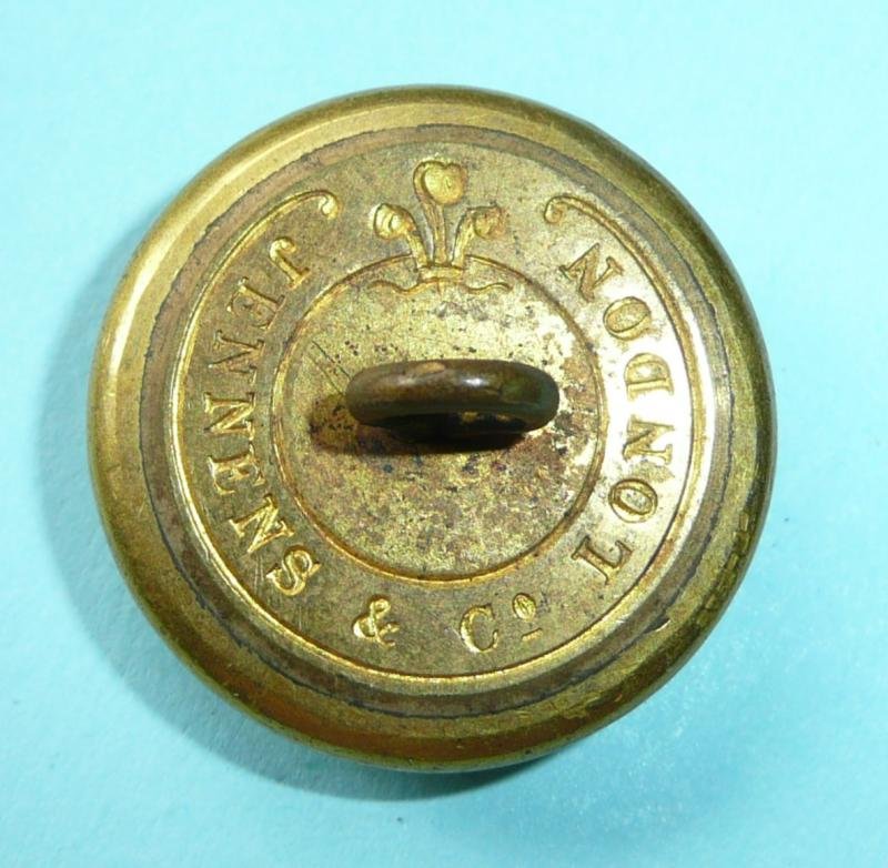 Victorian Ordnance Store Department Officer's Fire Gilt Brass Large Pattern Button, QVC Crown — image 2