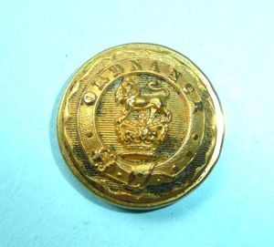 Victorian Ordnance Corps Officer's Gilt Brass Medium Pattern Button, QVC …