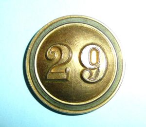 29th (Worcestershire) Regiment of Foot Officer's Large Pattern Gilt Button