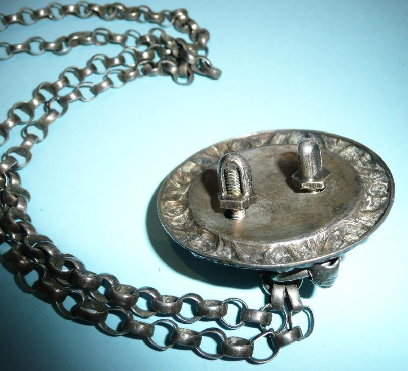 2GR 2nd King Edward VII's Own Gurkha Rifles (The Simoor Rifles) Officer's Unique Regimental Pattern Whistle Boss and Chain — image 3