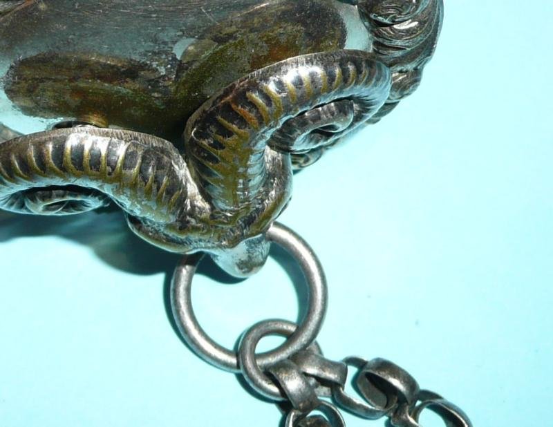 2GR 2nd King Edward VII's Own Gurkha Rifles (The Simoor Rifles) Officer's Unique Regimental Pattern Whistle Boss and Chain — image 5