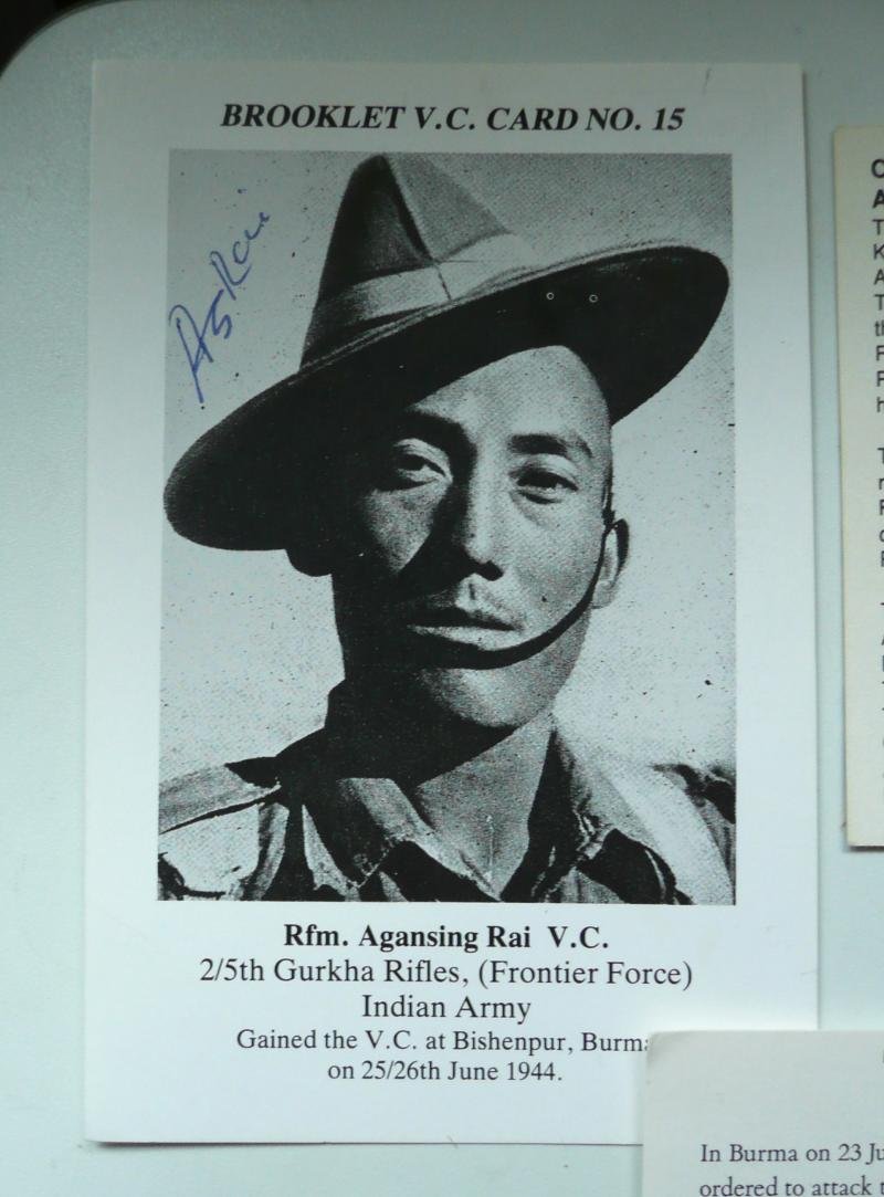 Small Collection of Four WW2 Gurkha Victoria Cross Winners 0riginal Signatures — image 2