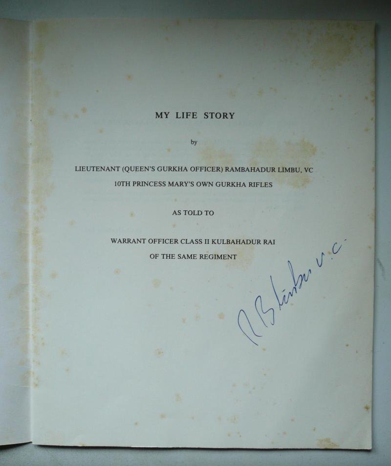 My Life Story - Lieutenant Rambahadur Limbu VC — image 2