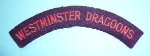 Cold War - Westminster Dragoons (TA) Woven Felt Cloth Shoulder …