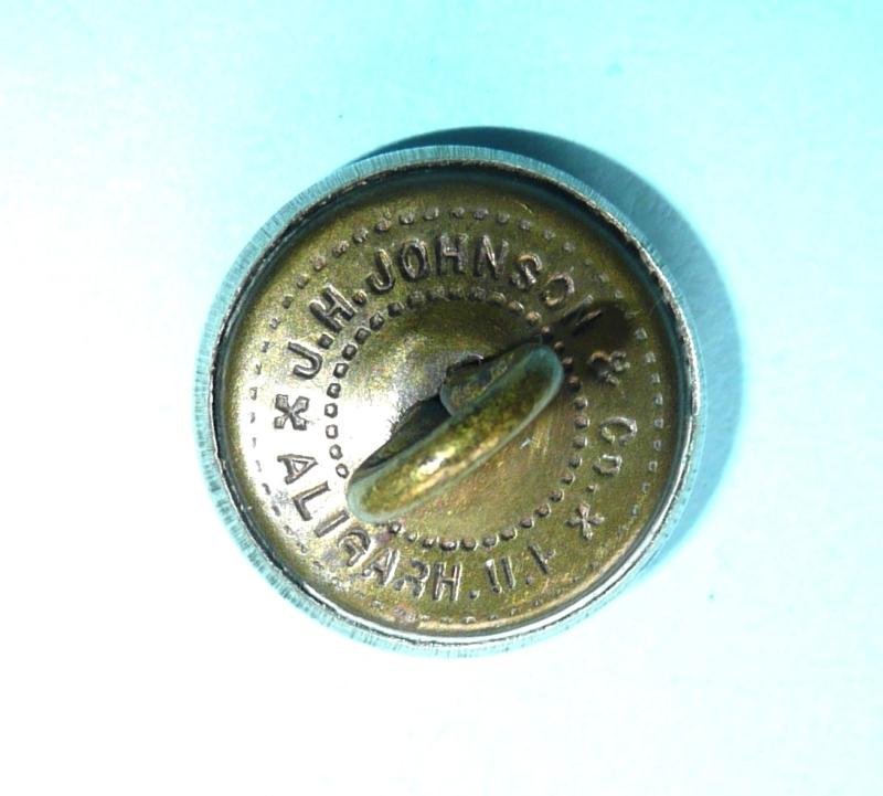 Assam Valley Light Horse AVLH Officer's Silver Plated Medium Pattern Button, King's Crown — image 3