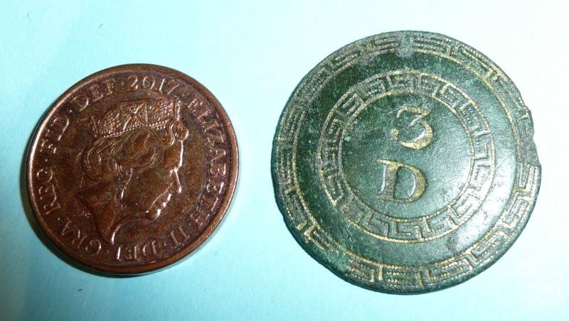 Georgian / Napoleonic Era - 3rd (King's Own) Dragoons Officer's Button — image 2