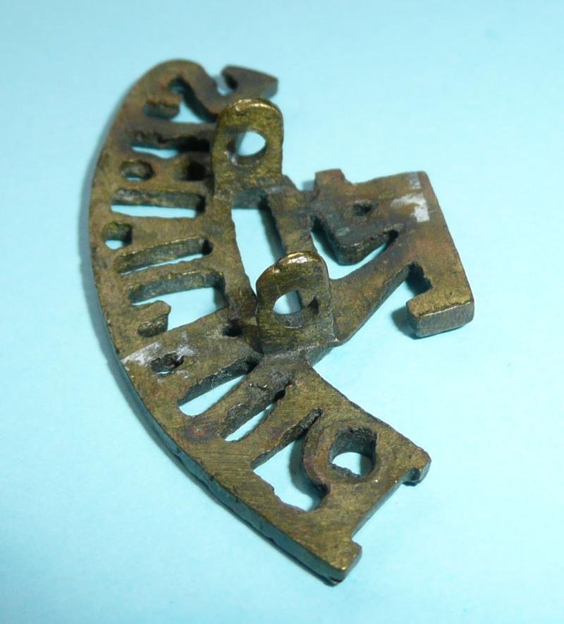 WW1 British Indian Army - 74 / Punjabis Cast Brass Shoulder Title — image 4