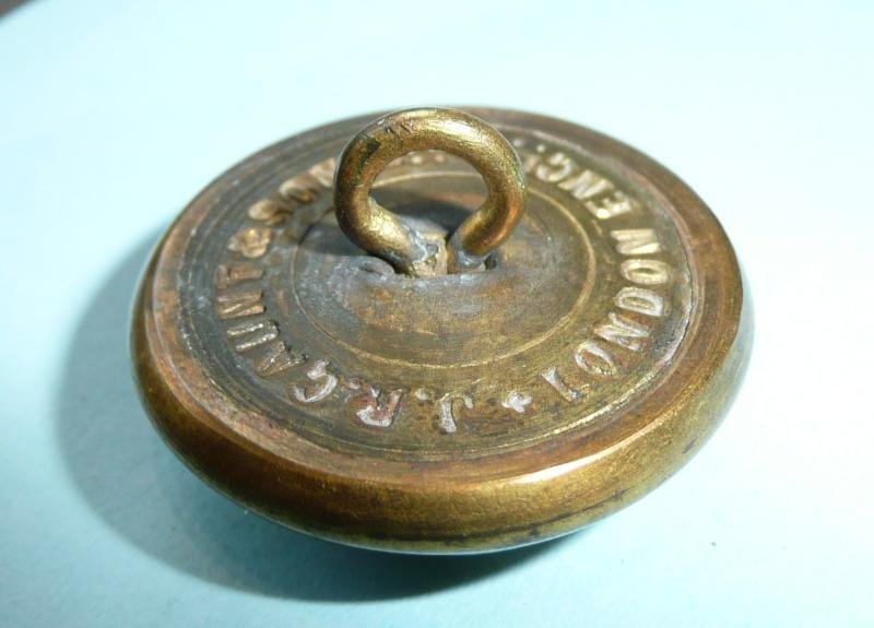 British Indian Army - 14th Punjagb Regiment Officer's Large Pattern Gilt Brass Button, King's Crown — image 4